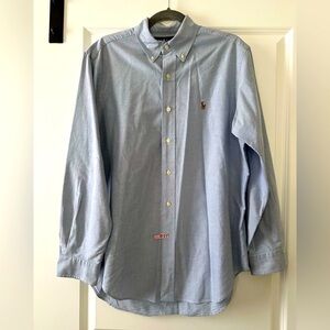 Ralph Lauren Light Blue Casual Button-Down Shirt, 15.5